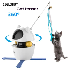 Cross-border New Cat Teasing Toys, Intelligent Cat Teasing Sticks, Food Leaking Balls, Self-entertaining and Boring-relieving Cat Toys, Pet Supplies