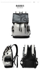 Trendy Rucksack Herren Leder Reise Computer Tasche Große Kapazität Casual Mode Rucksack High School Student Rucksack