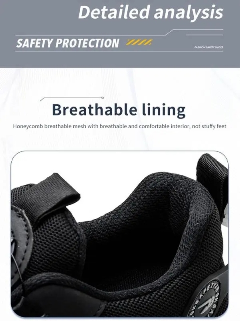 Men’s Low Top Safety Shoes - Anti-Collision Anti-Piercing