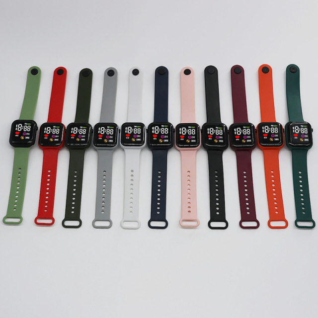 Neu 10086 Liebe Stil Quadrat Paar Uhr Sport Stil LED Elektronische Uhr Student Elektronische Uhr
