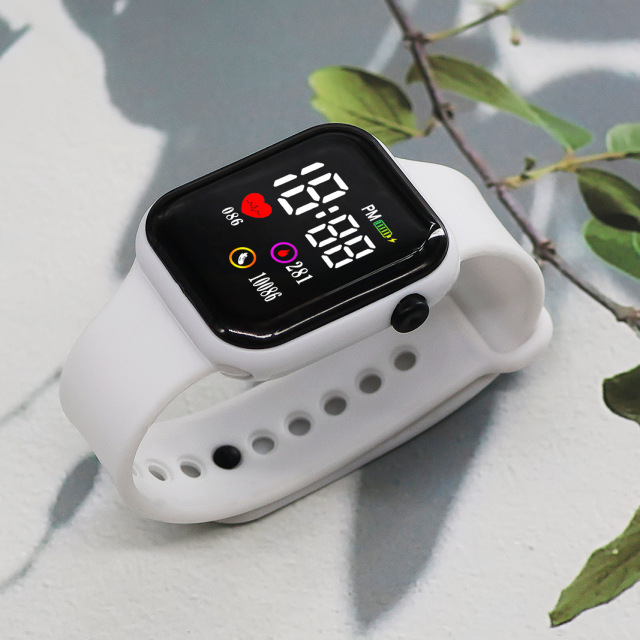Neu 10086 Liebe Stil Quadrat Paar Uhr Sport Stil LED Elektronische Uhr Student Elektronische Uhr