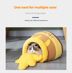 Honey Jar Cat Nest, Winter Warmth Cat Nest, Internet Celebrity, Cute Cartoon, Four Seasons Universal Dog Nest Hair Replacement