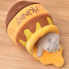 Honey jar cat nest, cute and warm cat nest in winter