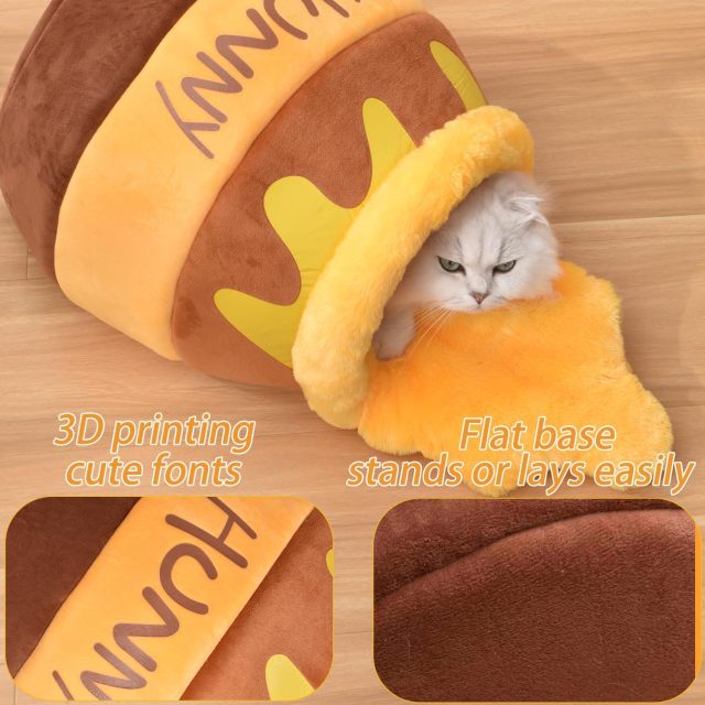 Honey jar cat nest, cute and warm cat nest in winter