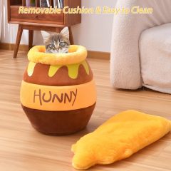 Honey jar cat nest, cute and warm cat nest in winter