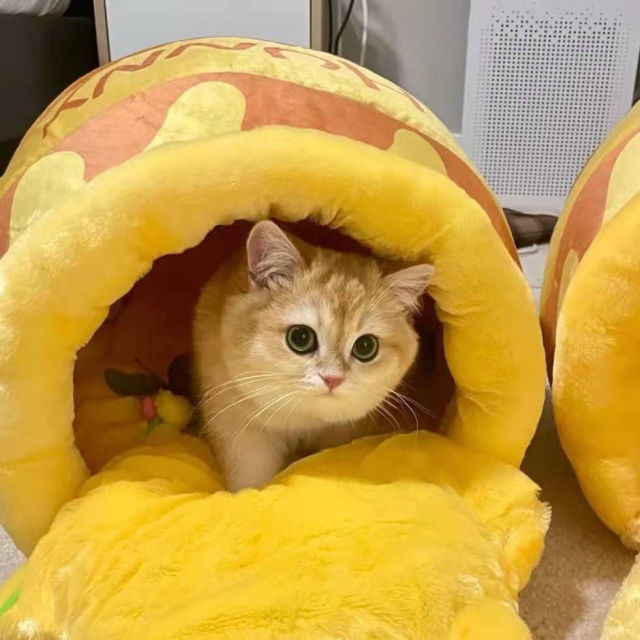 Honey Bucket Shaped Plush Pet Nest