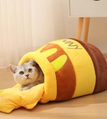 Honey Bucket Shaped Plush Pet Nest