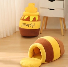 Honey Bucket Shaped Plush Pet Nest