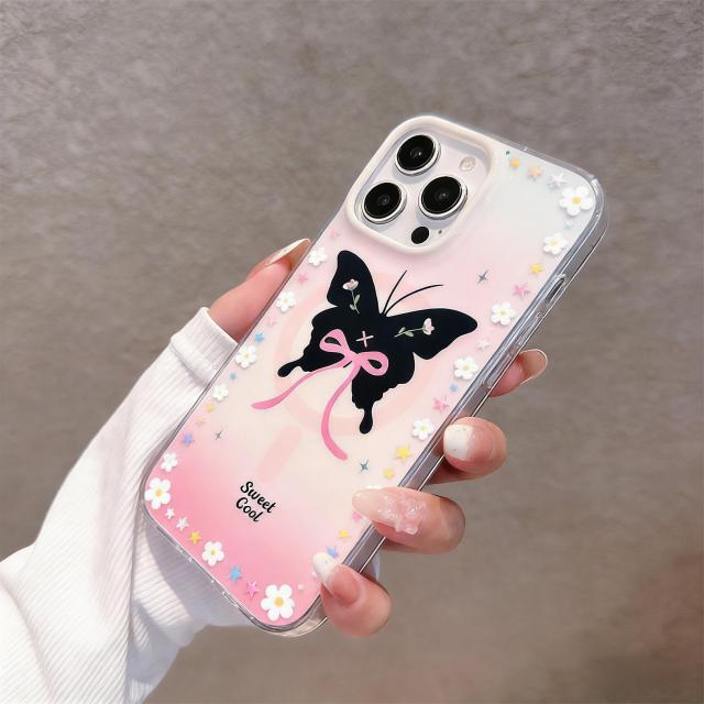 New Arrival 3D Butterfly & Bow Starry Sparkles Phone Case Sweet Cool Style