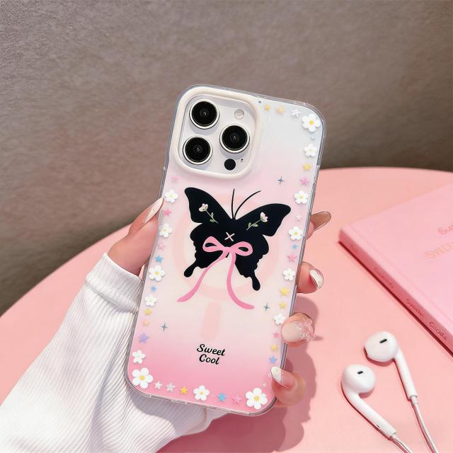 New Arrival 3D Butterfly & Bow Starry Sparkles Phone Case Sweet Cool Style