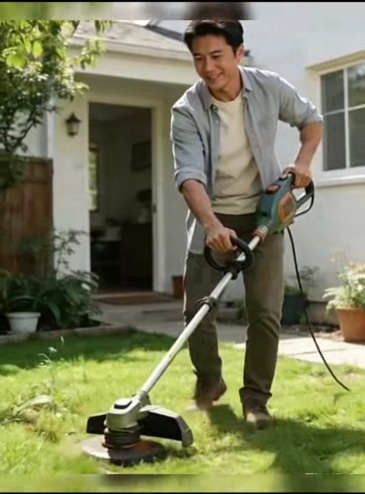 Grass cutter, extended hedge trimmer, hedge trimmer, pruner, brush cutter, universal wide‑band trimmer, weed cutter, lawn mower.
