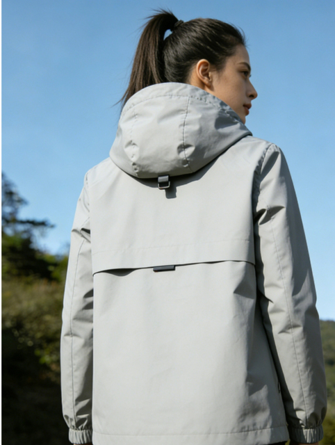 Waterproof Hiking Jacket Women Spring Fall Lightweight Windbreaker for Commute Camping Outdoor Casual Coat