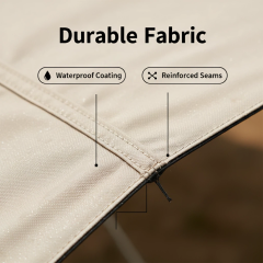 Outdoor Portable Hexagonal Canopy Tent with Thickened Blackout Sun Protection for Camping