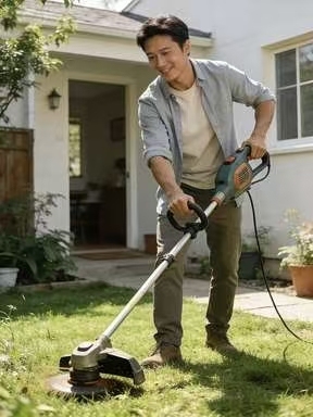 Grass cutter, extended hedge trimmer, hedge trimmer, pruner, brush cutter, universal wide‑band trimmer, weed cutter, lawn mower.