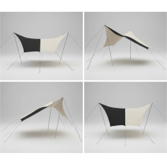 Outdoor Portable Hexagonal Canopy Tent with Thickened Blackout Sun Protection for Camping