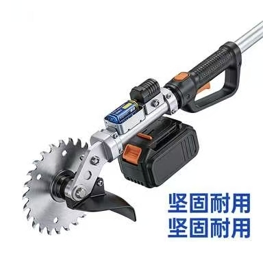 Grass cutter, extended hedge trimmer, hedge trimmer, pruner, brush cutter, universal wide‑band trimmer, weed cutter, lawn mower.