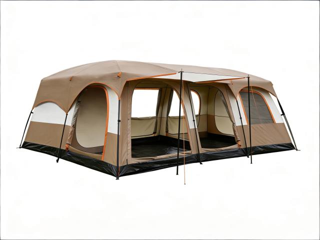 2- Bedroom 1- Living Room Large Space Camping Tent, Portable Foldable Sun Protection & Waterproof Tent for Outdoor Camping, Park Picnic