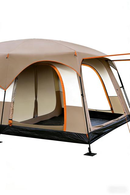 2- Bedroom 1- Living Room Large Space Camping Tent, Portable Foldable Sun Protection & Waterproof Tent for Outdoor Camping, Park Picnic