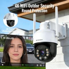 4K WiFi Security Camera Outdoor, IP67 Waterproof, 2-Way Audio, Night Vision