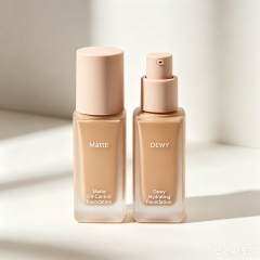 Dual Liquid Foundation Set | Matte Oil Control + Dewy Hydrating 2 Types Foundation For Oily & Dry Skin, Long Lasting Coverage Makeup Base