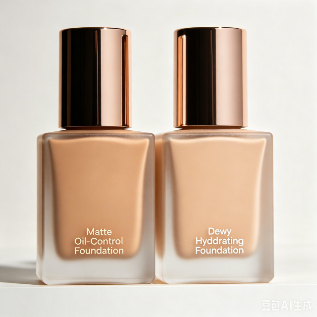 Dual Liquid Foundation Set | Matte Oil Control + Dewy Hydrating 2 Types Foundation For Oily & Dry Skin, Long Lasting Coverage Makeup Base