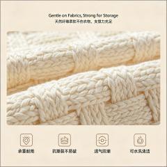 Foldable Cotton‑Linen Storage Bin, Large Capacity Clothes Organizer