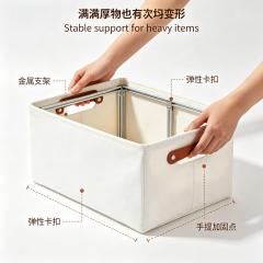 Foldable Cotton‑Linen Storage Bin, Large Capacity Clothes Organizer