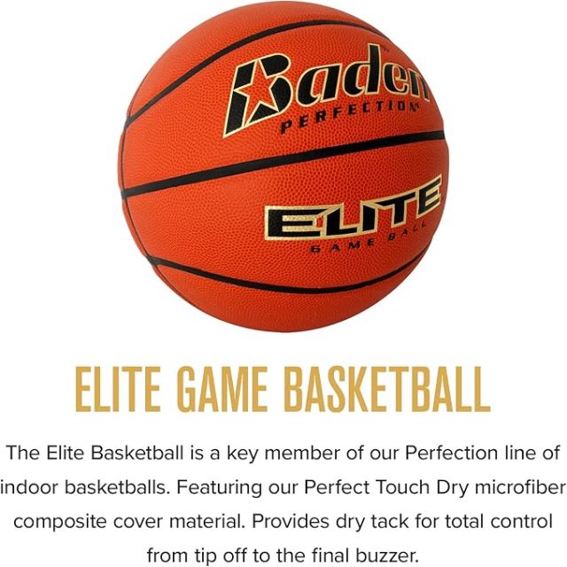 Baden | Elite | Premium Quality Composite Basketball | Ideal for Indoor Games | Youth, Women & Men's Sizes