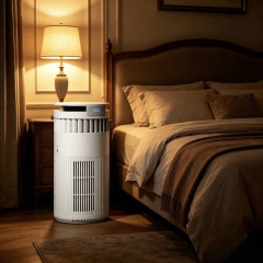 Cylindrical Pet Air Purifier for Home, Captures Pet Hair & Eliminates Odor, Formaldehyde & TVOC, 360° Whole Room Circulation