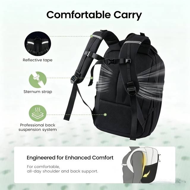 Everyday Laptop Backpack for Women & Men With Giant Tumbler Holder,15.6 Inch Classic Travel Work College Teacher Carry on Backpack Purse,Waterproof Computer laptop Bag Hiking Backpack,Black