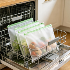 Chef Preserve Reusable Food Vacuum Sealer Bags, 30 Pack Small 8x10 Inch, BPA-Free, Compatible with Sous Vide Machine, Freezer Microwave Dishwasher Safe, Leak & Odor Proof Food Storage Bags