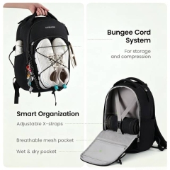 Everyday Laptop Backpack for Women & Men With Giant Tumbler Holder,15.6 Inch Classic Travel Work College Teacher Carry on Backpack Purse,Waterproof Computer laptop Bag Hiking Backpack,Black