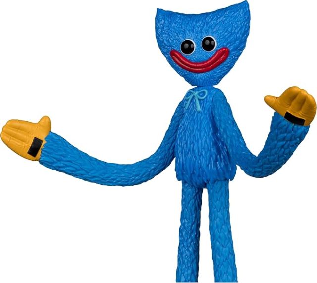 Poppy Playtime Huggy Wuggy 12in Bendable Figure, Official McFarlane Toys Collectible Game Character Toy