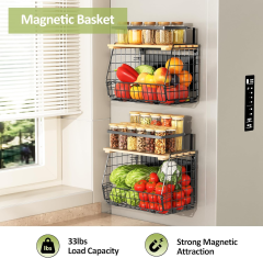 厨房收纳线水果篮:蔬菜制品悬挂和柜台篮
