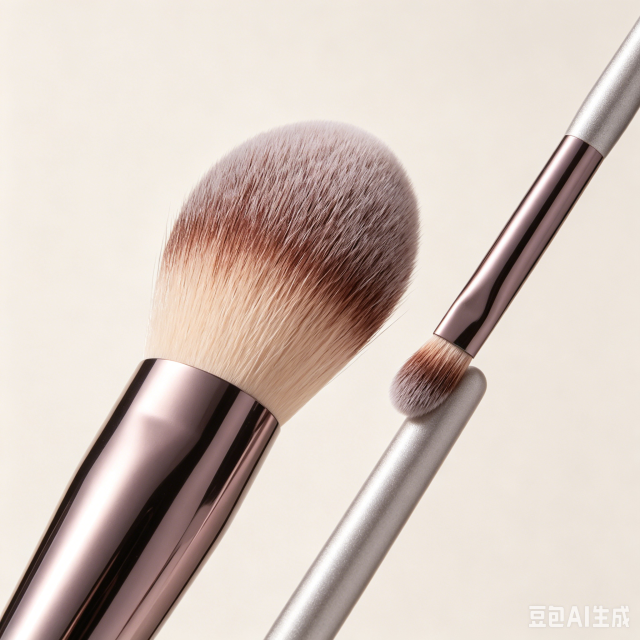 5Pcs Premium PBT Makeup Brushes Set, Rose Gold Metal Ferrule Matte Silver Handle, Soft Flawless Foundation Concealer Eye Blush Brow Brush with Portable Black Storage Tube