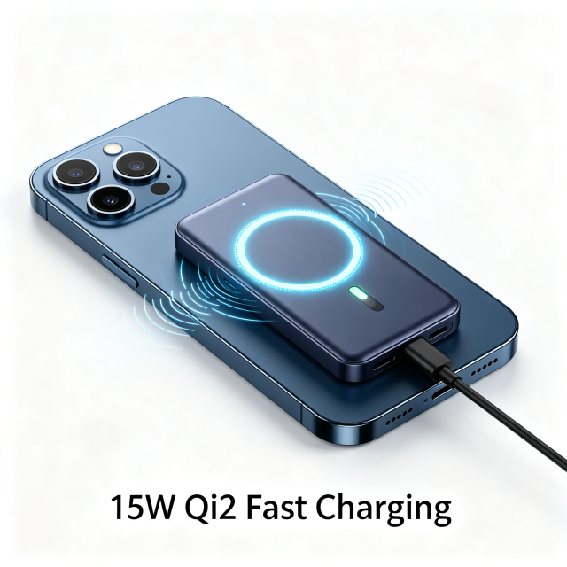 Qi2 Magnetic Wireless Power Bank 10000mAh, Slim Portable Charger