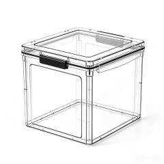 Clear Collapsible Storage Box Stackable Transparent Plastic Organizer Bin With Lid Multifunctional Household Storage Container For Closet Clothes Toys