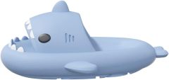 Rosyclo Cute Shark Slides for Women Men, 1.57 Inch Thick EVA Non-Slip Cloud Shower Slippers, Open Toe Soft Slide Sandals for Bathroom Beach Indoor Outdoor