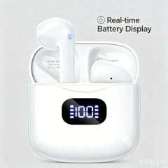 T08 LED Digital Display Semi-In-Ear Wireless Earbuds deliver premium, hassle-free audio for all users. Featuring an intuitive real-time LED power display you check battery levels at a glance and avoid sudden shutdowns