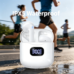 T08 LED Digital Display Semi-In-Ear Wireless Earbuds deliver premium, hassle-free audio for all users. Featuring an intuitive real-time LED power display you check battery levels at a glance and avoid sudden shutdowns