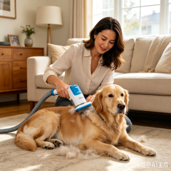7 in 1 Pet Grooming Vacuum Dog Grooming Kit with Pet Hair Vacuum Deshedding Brush Nail Grinder 1.5L Large Dust Cup for Dog Cat Hair Removal