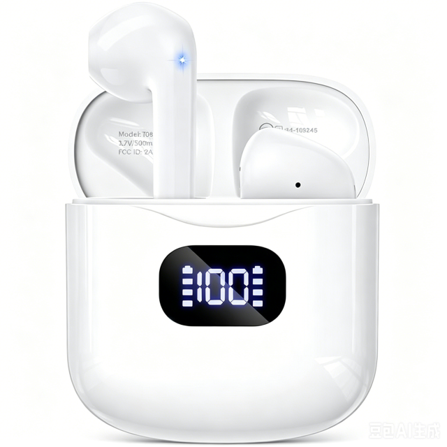 T08 LED Digital Display Semi-In-Ear Wireless Earbuds deliver premium, hassle-free audio for all users. Featuring an intuitive real-time LED power display you check battery levels at a glance and avoid sudden shutdowns