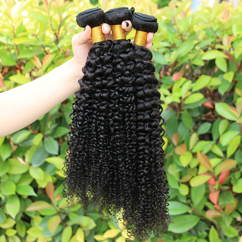 10A kinky curly Brazilian Hair weft  3 Bundles Unprocessed Virgin Human Hair Weave Extension
