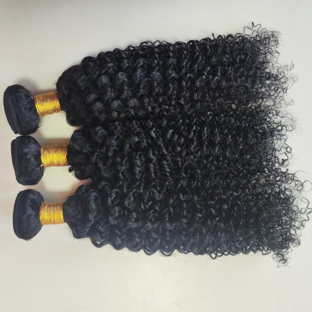 10A kinky curly Brazilian Hair weft  3 Bundles Unprocessed Virgin Human Hair Weave Extension
