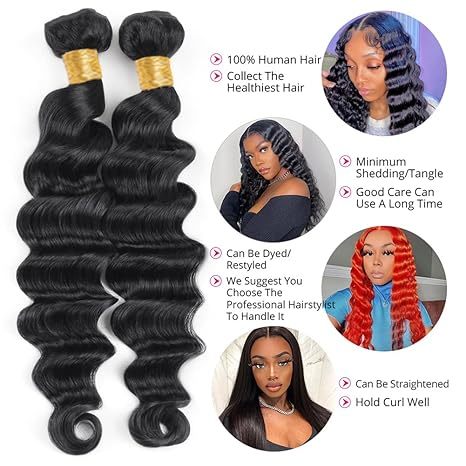 10A loose deep wave Brazilian Hair weft  3 Bundles Unprocessed Virgin Human Hair Weave Extension