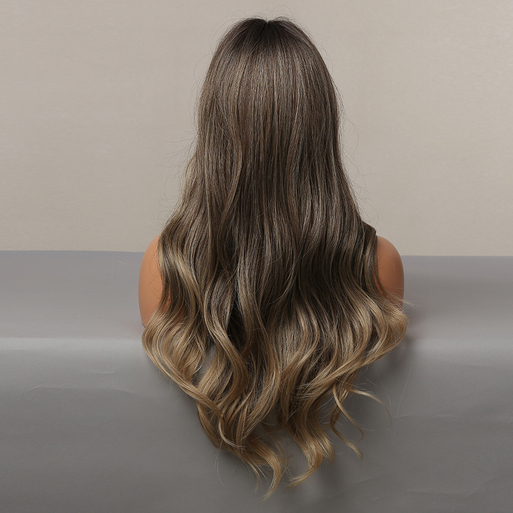 Long wave  Dark Brown Synthetic Wigs for WomenStraight Brown Wigs  Daily use wigs