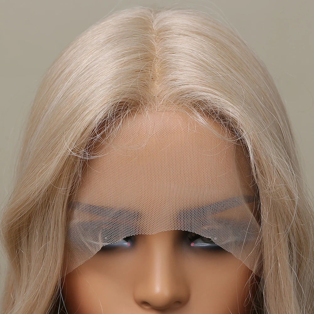 Long Natural Wavy Lace Synthetic Wig Pre Plucked Blonde Daily Lace Frontal Hair Wig for Women Cosplay wig