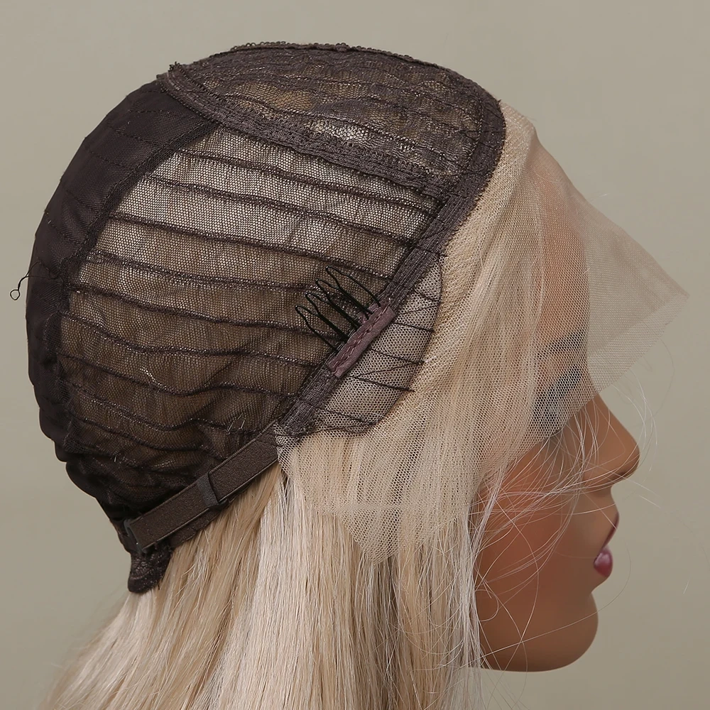 Long Natural Wavy Lace Synthetic Wig Pre Plucked Blonde Daily Lace Frontal Hair Wig for Women Cosplay wig