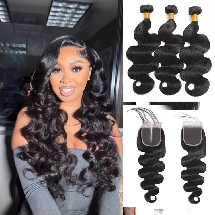 Natural Brazilian Kinky Curly Bundles With Closure Human Hair 3 Bundles remy  Hair Bundles With Closure