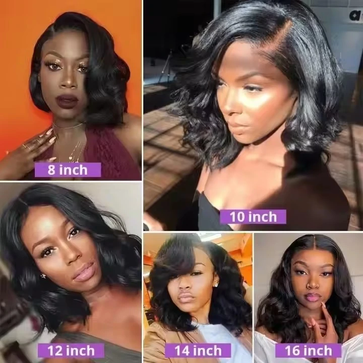 Natural black Body wave Human Hair Lace Front Wig, 13*4 Brazilian remy Human Hair Wigs